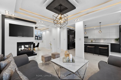 4637 James Austin Drive, Mississauga, ON - Indoor Photo Showing Living Room With Fireplace