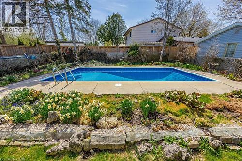 Rectangular in-ground pool with concrete surround - 277 Blackacres Boulevard, London, ON - Outdoor With In Ground Pool With Backyard