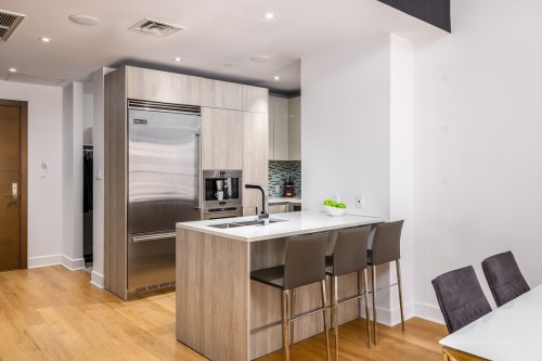 Kitchen - 403-1420 Rue Sherbrooke O., Montréal (Ville-Marie), QC - Indoor Photo Showing Kitchen With Double Sink