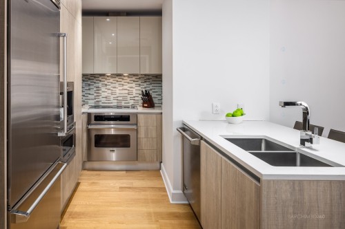 Kitchen - 403-1420 Rue Sherbrooke O., Montréal (Ville-Marie), QC - Indoor Photo Showing Kitchen With Double Sink
