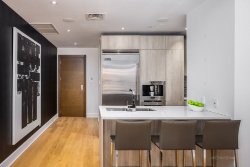Kitchen - 403-1420 Rue Sherbrooke O., Montréal (Ville-Marie), QC - Indoor Photo Showing Kitchen With Double Sink With Upgraded Kitchen