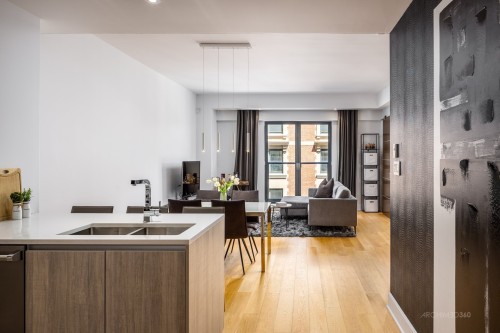 Overall view - 403-1420 Rue Sherbrooke O., Montréal (Ville-Marie), QC - Indoor Photo Showing Kitchen With Double Sink