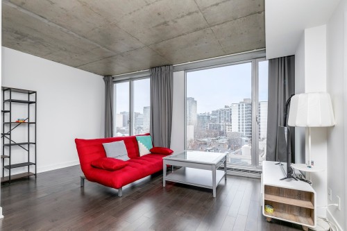 Living Room - 804-1800 Boul. René-Lévesque O., Montréal (Ville-Marie), QC - Indoor Photo Showing Living Room