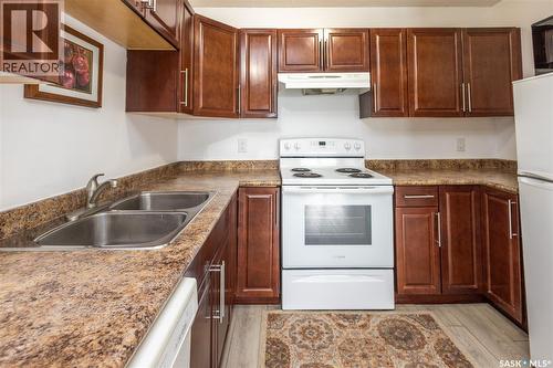 307 512 4Th Avenue N, Saskatoon, SK - Indoor Photo Showing Kitchen With Double Sink