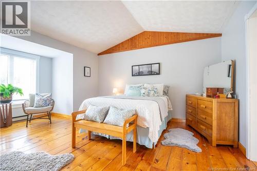 Vaulted ceilings in primary adds to spacious feeling - 8 Dane Row, Willow Grove, NB - Indoor Photo Showing Bedroom