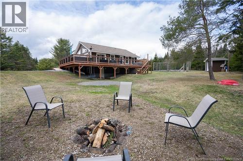 Firepit by the brook - 8 Dane Row, Willow Grove, NB - Outdoor With Deck Patio Veranda