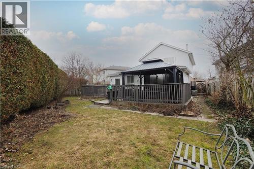 Back of house with a gazebo, a deck, and a fenced backyard - 89 Lynnhaven Court, Kitchener, ON - Outdoor With Deck Patio Veranda