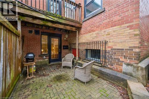 Patio / terrace with a patio and a grill - 85 Spruce Street Unit# 106, Cambridge, ON - Outdoor With Exterior