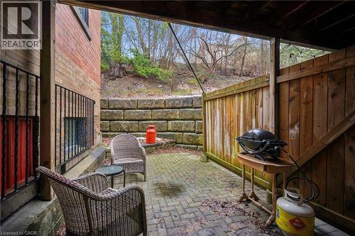 View of patio / terrace - 85 Spruce Street Unit# 106, Cambridge, ON - Outdoor With Deck Patio Veranda With Exterior