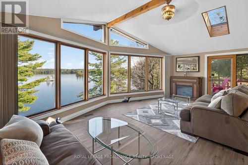 3037 Hilltop Lane, Frontenac (Frontenac South), ON - Indoor Photo Showing Living Room With Fireplace