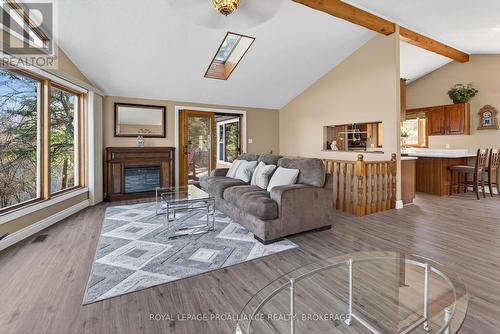 3037 Hilltop Lane, Frontenac (Frontenac South), ON - Indoor Photo Showing Living Room With Fireplace