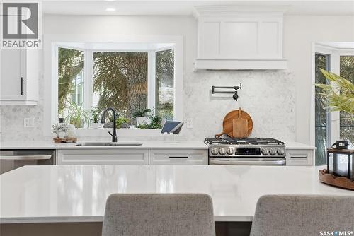 115 Whiteswan Drive, Saskatoon, SK - Indoor Photo Showing Kitchen With Double Sink