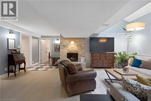 37 Yellow Birch Drive, Kitchener, ON - Indoor Photo Showing Living Room With Fireplace