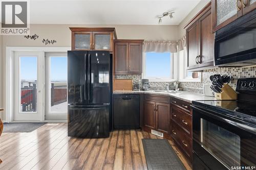 225 Willow Street, Pense, SK - Indoor Photo Showing Kitchen With Double Sink