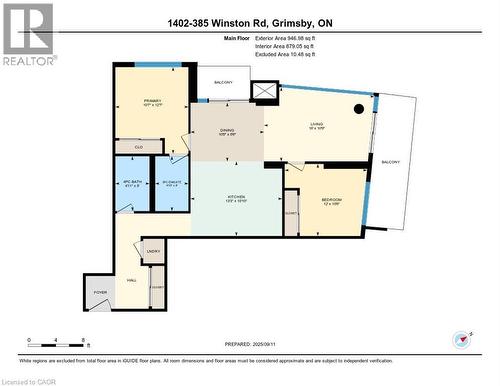 View of floor plan / room layout - 385 Winston Road Unit# 1402, Grimsby, ON - Other