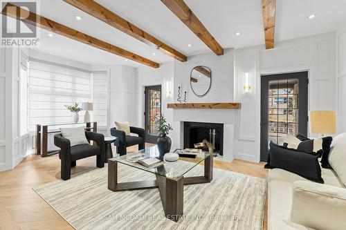 977 Unsworth Avenue, Burlington, ON - Indoor Photo Showing Living Room With Fireplace