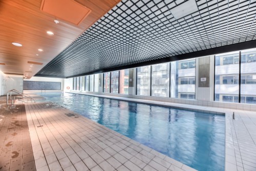 Salle communautaire - 4019-1210 Rue Jeanne-Mance, Montréal (Ville-Marie), QC - Indoor Photo Showing Other Room With In Ground Pool