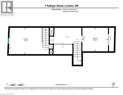 Unit 1B Upper Level Floor Plan - 1 Rathgar Street, London, ON - Other
