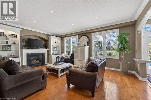 4266 Clubview Drive, Burlington, ON - Indoor Photo Showing Living Room With Fireplace