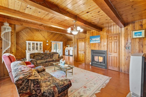 Salon - 131 Rue Des Bouleaux, Entrelacs, QC - Indoor Photo Showing Living Room With Fireplace