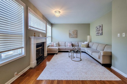 3798 Swiftdale Drive, Mississauga, ON - Indoor Photo Showing Living Room With Fireplace