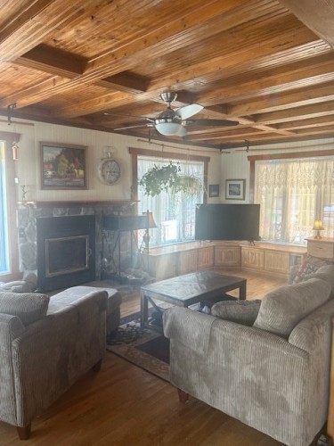 Salon - 164 Ch. Du Lac-Noir, Saint-Jean-De-Matha, QC - Indoor Photo Showing Living Room With Fireplace