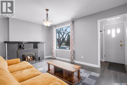 1231 Aird Street, Saskatoon, SK - Indoor Photo Showing Living Room With Fireplace
