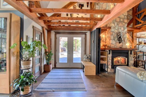 Hall d'entrée/Vestibule - 51 Rue Du Lac, Saint-Marc-De-Figuery, QC - Indoor With Fireplace