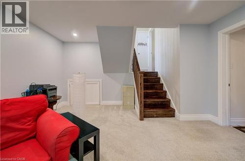 Finished room with light neutral wall color, plush carpeting, recessed lighting, and white baseboards - 172 Rennie Drive, Kitchener, ON - Indoor Photo Showing Other Room