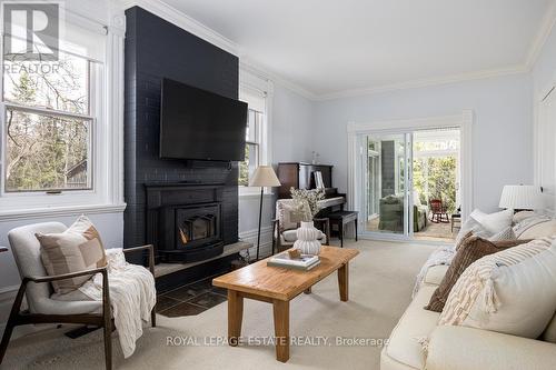 798377 Third Line E, Mulmur, ON - Indoor Photo Showing Living Room With Fireplace
