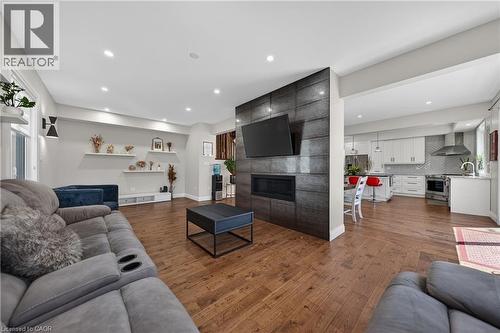 25 Macville Avenue, Kitchener, ON - Indoor Photo Showing Living Room With Fireplace