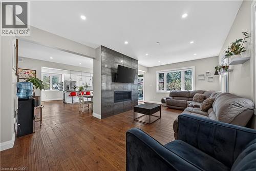 25 Macville Avenue, Kitchener, ON - Indoor Photo Showing Living Room With Fireplace