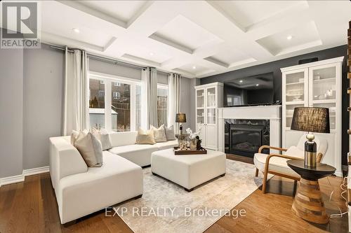 222 Blair Creek Drive, Kitchener, ON - Indoor Photo Showing Living Room With Fireplace