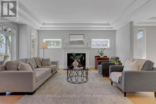 592 Brierwood Avenue, Ottawa, ON - Indoor Photo Showing Living Room With Fireplace