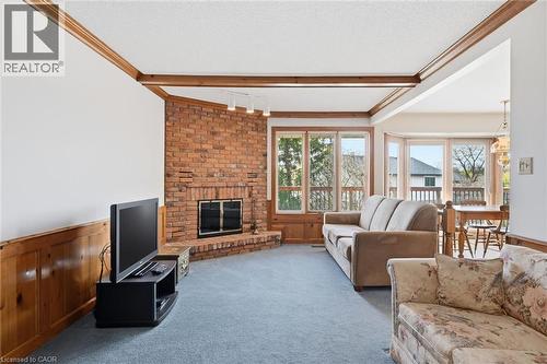 2018 Barlow Crescent, Burlington, ON - Indoor Photo Showing Living Room With Fireplace