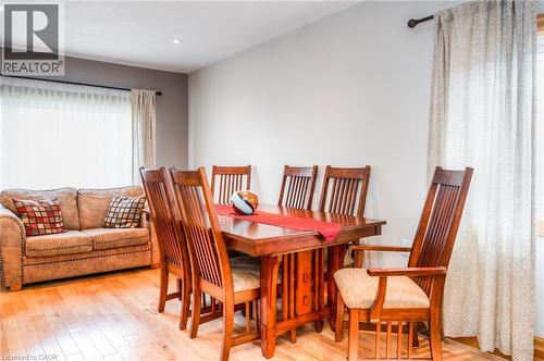 Wood-finish flooring throughout - 46 2 Avenue, Kitchener, ON - Indoor Photo Showing Dining Room