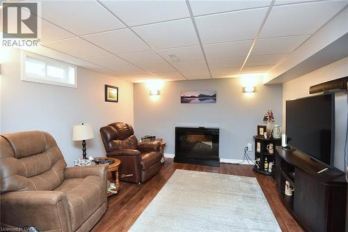 181 Lawnhurst Drive, Hamilton, ON - Indoor Photo Showing Basement With Fireplace