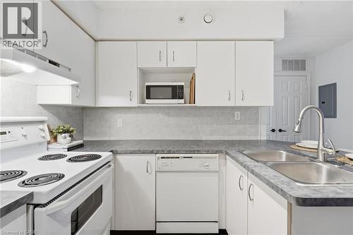 4015 Kilmer Drive Unit# 308, Burlington, ON - Indoor Photo Showing Kitchen With Double Sink