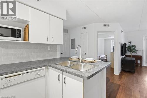 4015 Kilmer Drive Unit# 308, Burlington, ON - Indoor Photo Showing Kitchen With Double Sink