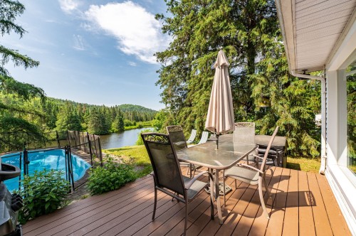 Terrasse - 3102 Ch. Des Lacs, Mont-Blanc, QC - Outdoor With In Ground Pool With Deck Patio Veranda