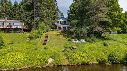 Photo aérienne - 3102 Ch. Des Lacs, Mont-Blanc, QC - Outdoor With Body Of Water With Deck Patio Veranda