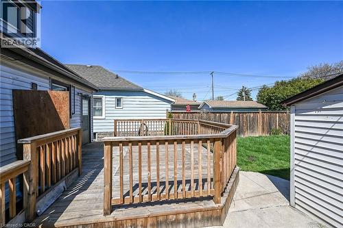 Expansive wood deck with railing - 192 Ivon Avenue, Hamilton, ON - Outdoor With Deck Patio Veranda With Exterior