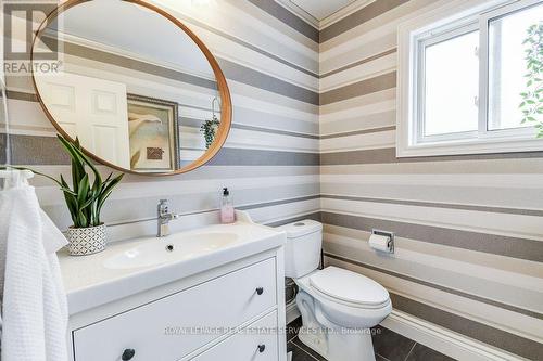 Upgraded Powder Room - 1279 Old English Lane, Oakville, ON - Indoor Photo Showing Bathroom