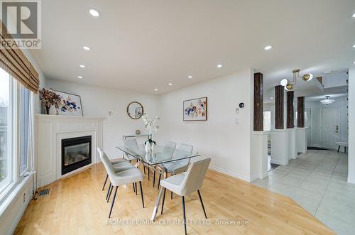 55 Mcfarlane Drive, Cambridge, ON - Indoor Photo Showing Dining Room With Fireplace