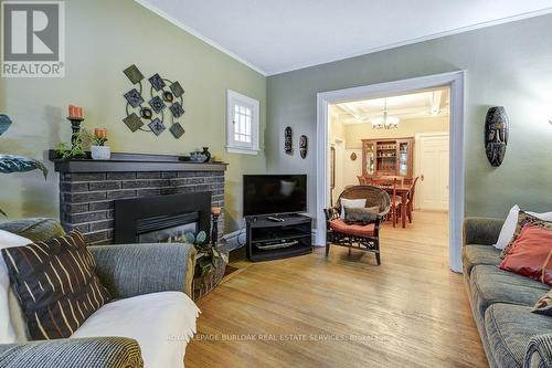 46 Sherman Avenue S, Hamilton, ON - Indoor Photo Showing Living Room With Fireplace