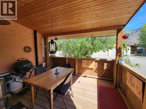 Adobe Home - Back Covered Deck - 2626 Highway 3, Keremeos, BC 
