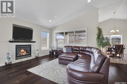 803 Salloum Crescent, Saskatoon, SK - Indoor Photo Showing Living Room With Fireplace