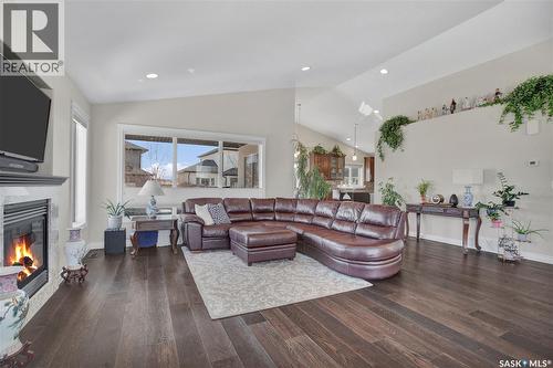 803 Salloum Crescent, Saskatoon, SK - Indoor Photo Showing Living Room With Fireplace