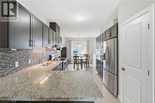 3 Ecker Lane, Binbrook, ON - Indoor Photo Showing Kitchen With Double Sink With Upgraded Kitchen