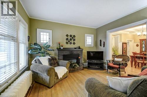 46 Sherman Avenue S, Hamilton, ON - Indoor Photo Showing Living Room With Fireplace